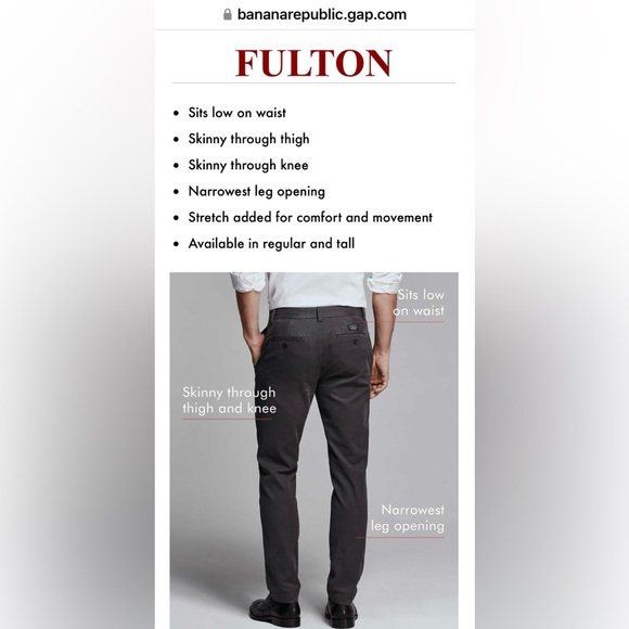 2 pair Banana Republic Fulton Slim Fit Hard to Find Chino 34x32 - Picture 2 of 11